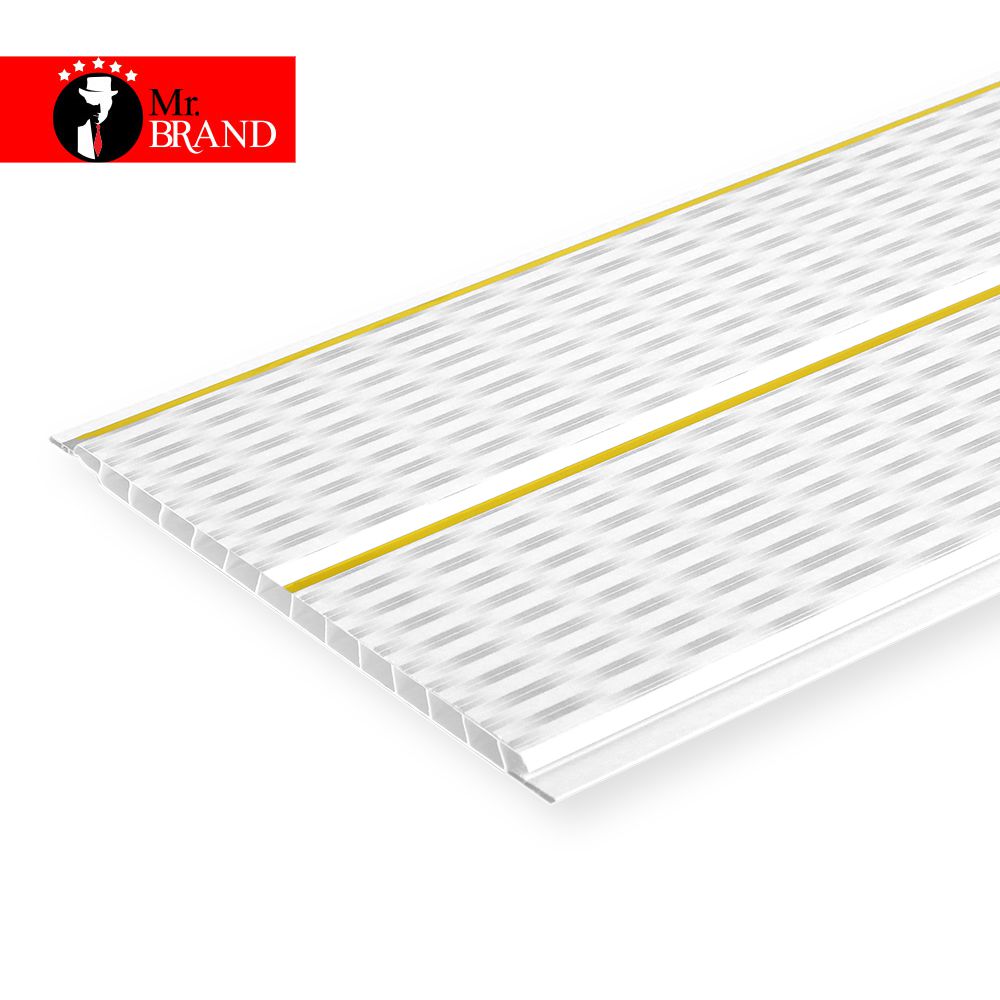 پانل PVC چاپي شياردار نوار طلایی 1202 هلان پلاستيک